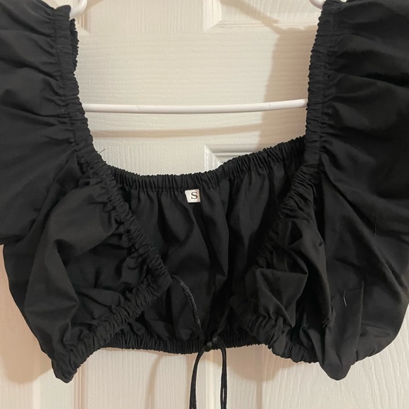 Black tie front top - Picture 1 of 3